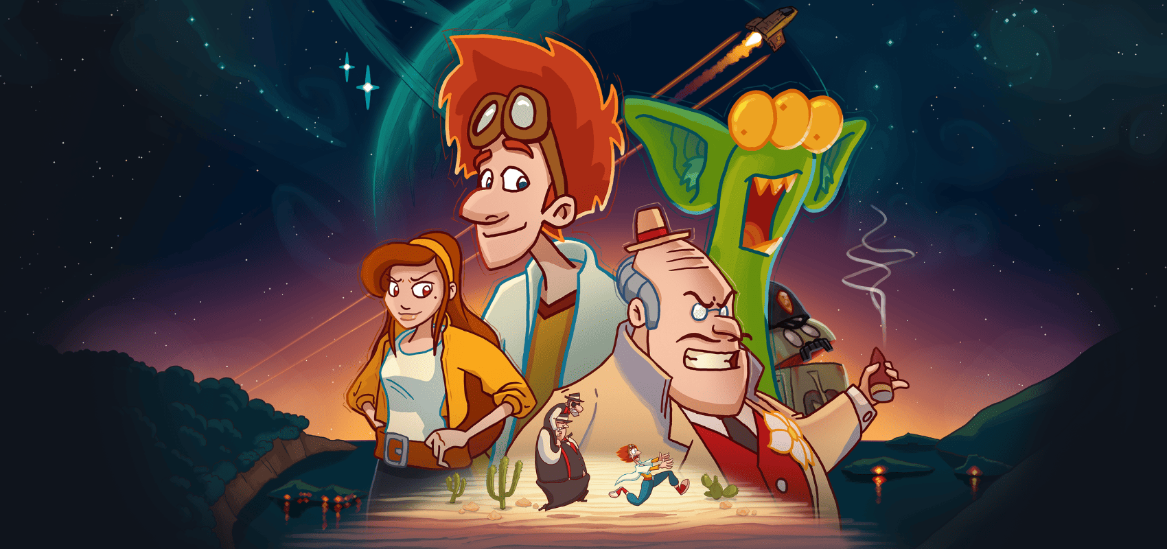 Modern point-and-click adventure Elroy and the Aliens crash lands on Steam today!